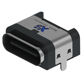 XB-ATCF-06-019,20 TYPE C 6P waterproof female base type A (shell 2-pin plug board, terminal SMT)